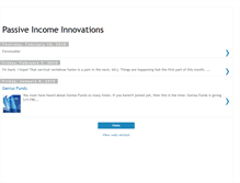 Tablet Screenshot of passiveincomeinnovations.blogspot.com