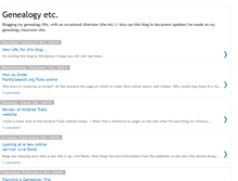 Tablet Screenshot of genealogyetc.blogspot.com