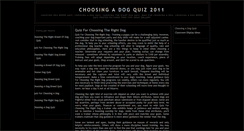 Desktop Screenshot of choosingadogquiz.blogspot.com