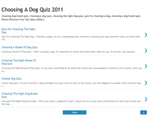 Tablet Screenshot of choosingadogquiz.blogspot.com