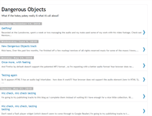 Tablet Screenshot of dangerousobjects.blogspot.com