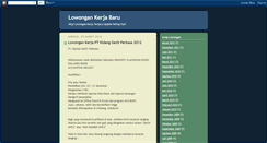 Desktop Screenshot of lowongankerja001.blogspot.com
