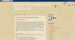 Desktop Screenshot of msmeregistrationservices.blogspot.com