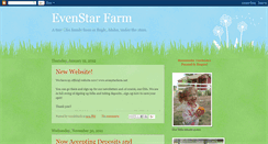 Desktop Screenshot of evenstarfarm.blogspot.com