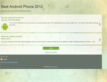 Tablet Screenshot of bestandroidphone2012.blogspot.com