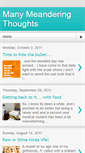 Mobile Screenshot of manymeanderingthoughts.blogspot.com