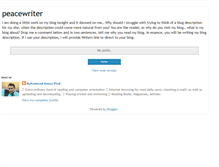 Tablet Screenshot of peacewritersindh.blogspot.com