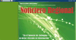 Desktop Screenshot of noticieroregional.blogspot.com