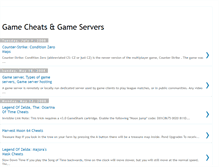 Tablet Screenshot of game-cheats-servers.blogspot.com