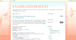 Desktop Screenshot of examsandresults2010.blogspot.com