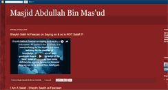 Desktop Screenshot of masjidibnmasud.blogspot.com