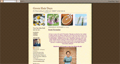 Desktop Screenshot of greenhairdays.blogspot.com