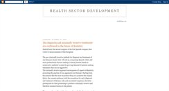 Desktop Screenshot of healthsectordevelopment.blogspot.com