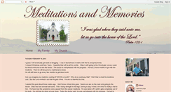 Desktop Screenshot of meditationsandmemories.blogspot.com