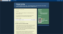 Desktop Screenshot of choosecycling.blogspot.com
