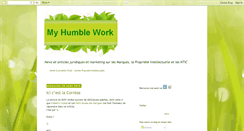 Desktop Screenshot of myhumblework.blogspot.com