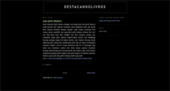 Desktop Screenshot of destacandolivros.blogspot.com