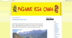 Desktop Screenshot of pasamesachina.blogspot.com