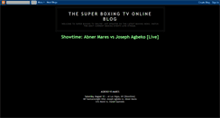 Desktop Screenshot of boxingtvonlinenow.blogspot.com