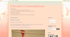 Desktop Screenshot of christinescontemplations.blogspot.com