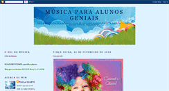 Desktop Screenshot of musicaparaalunosgeniais.blogspot.com