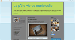 Desktop Screenshot of laptiteviedemarieloulie.blogspot.com