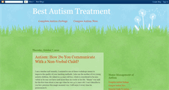 Desktop Screenshot of bestautismtreatment.blogspot.com