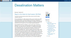 Desktop Screenshot of desalinationmatters.blogspot.com