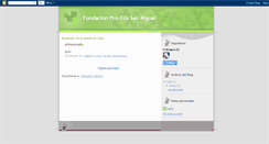 Desktop Screenshot of fundacionproecosanmiguel.blogspot.com