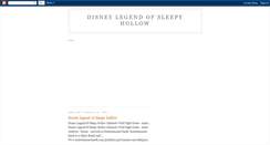 Desktop Screenshot of disneylegendofsleepyhollow.blogspot.com