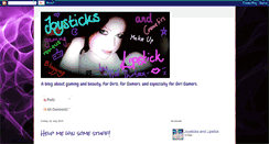 Desktop Screenshot of joysticksandlipstick.blogspot.com