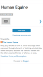 Mobile Screenshot of humanequine.blogspot.com