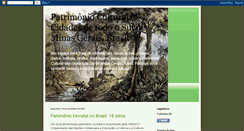 Desktop Screenshot of patrimonioculturalsulmineiro.blogspot.com