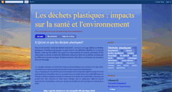 Desktop Screenshot of dechetsplastiques.blogspot.com