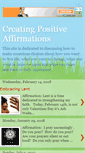 Mobile Screenshot of creatingpositiveaffirmations.blogspot.com