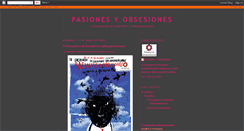 Desktop Screenshot of pasionesyobsesiones.blogspot.com