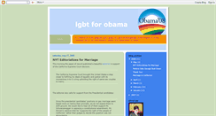 Desktop Screenshot of lgbtforobama.blogspot.com