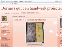 Tablet Screenshot of dorine-quilt.blogspot.com