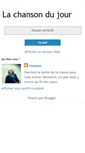 Mobile Screenshot of lachansondujour.blogspot.com