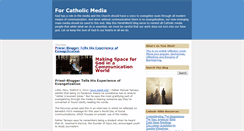 Desktop Screenshot of forcatholicmedia.blogspot.com