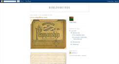 Desktop Screenshot of bibliomundi.blogspot.com