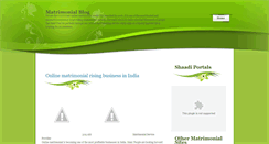 Desktop Screenshot of matrimonial-blog.blogspot.com