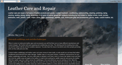 Desktop Screenshot of leathercareandrepair.blogspot.com