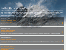 Tablet Screenshot of leathercareandrepair.blogspot.com