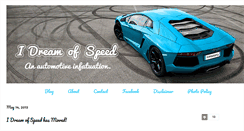 Desktop Screenshot of idreamofspeed.blogspot.com