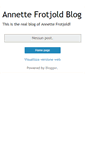 Mobile Screenshot of annettefrotjold.blogspot.com