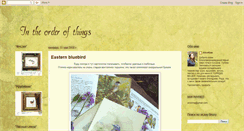 Desktop Screenshot of intheorderofthings.blogspot.com