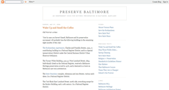 Desktop Screenshot of preservebaltimore.blogspot.com