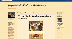 Desktop Screenshot of defensordaculturanordestina.blogspot.com
