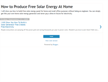 Tablet Screenshot of free-home-solar-energy.blogspot.com